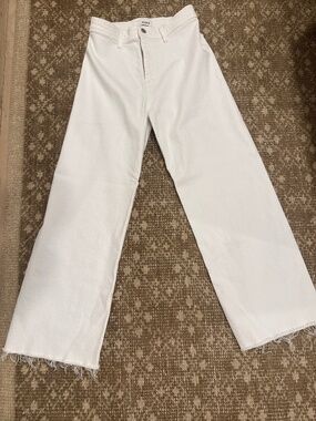 Pistola white wide leg jeans